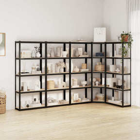 Vidaxl Storage Rack 5-lag 5 pcs Stålbehandlet træ Antracit Farvet