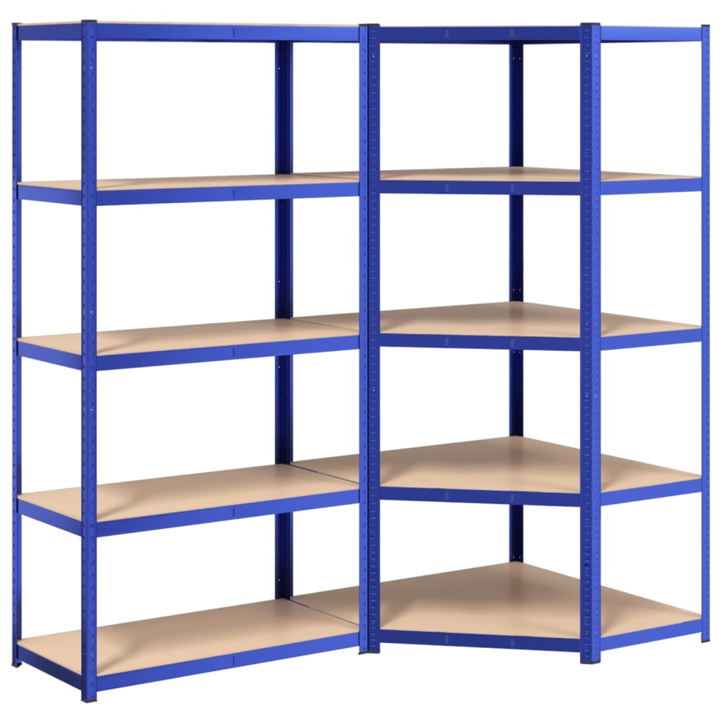 Vidaxl Storage Rack 5-lag 2 stål Stålbehandlet træblå