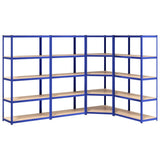 Vidaxl Storage Rack 5-lag 4 stål Stålbehandlet træblå