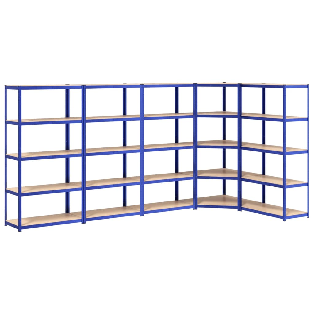 Vidaxl Storage Rack 5-lag 5 stål Stålbehandlet træblå