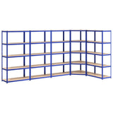 Vidaxl Storage Rack 5-lag 5 stål Stålbehandlet træblå