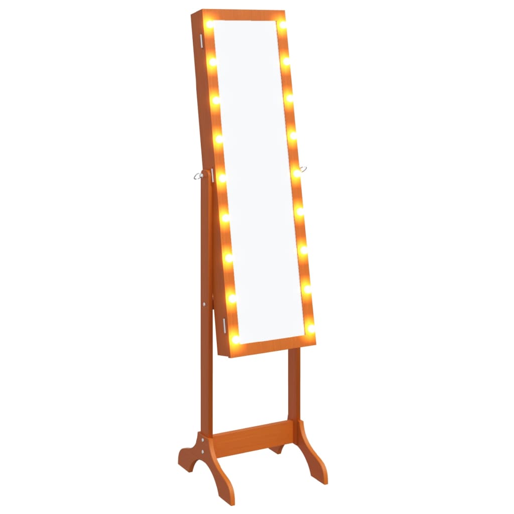 Vidaxx fritstående spejl med LED'er 34x37x146 cm