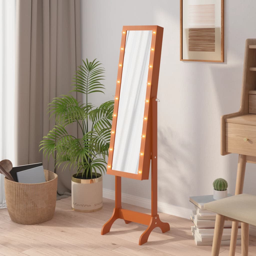 Vidaxx fritstående spejl med LED'er 34x37x146 cm