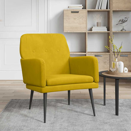 Vidaxl fauteuil 62x79x79 cm fluweel geel