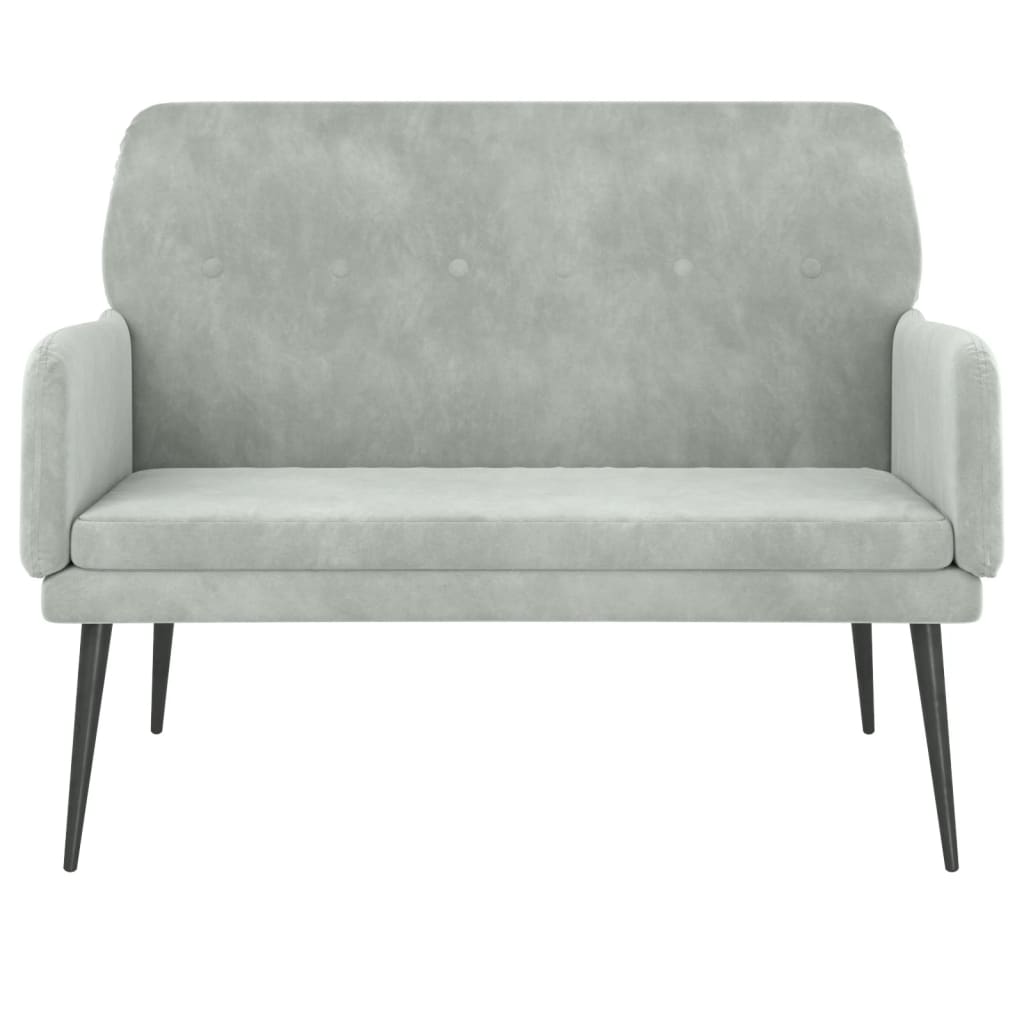 Vidaxl bankje 108x79x79 cm fluweel lichtgrijs