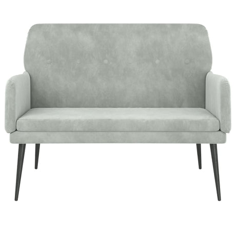 Vidaxl bankje 108x79x79 cm fluweel lichtgrijs
