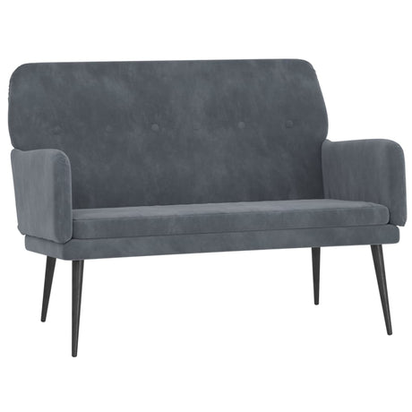 Vidaxl bankje 108x79x79 cm fluweel donkergrijs