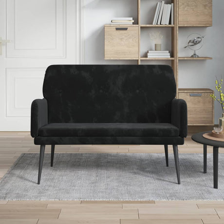 Vidaxl bankje 108x79x79 cm fluweel zwart