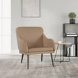 Vidaxl fauteuil 63x76x80 cm kunstleer cappuccinokleurig