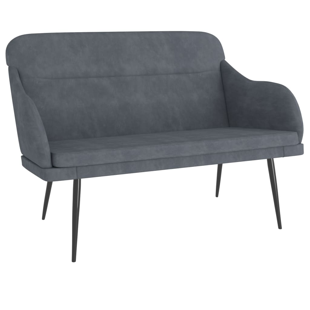 Vidaxl bankje 110x76x80 cm fluweel donkergrijs