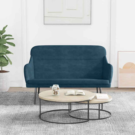 Vidaxl bankje 110x76x80 cm fluweel blauw