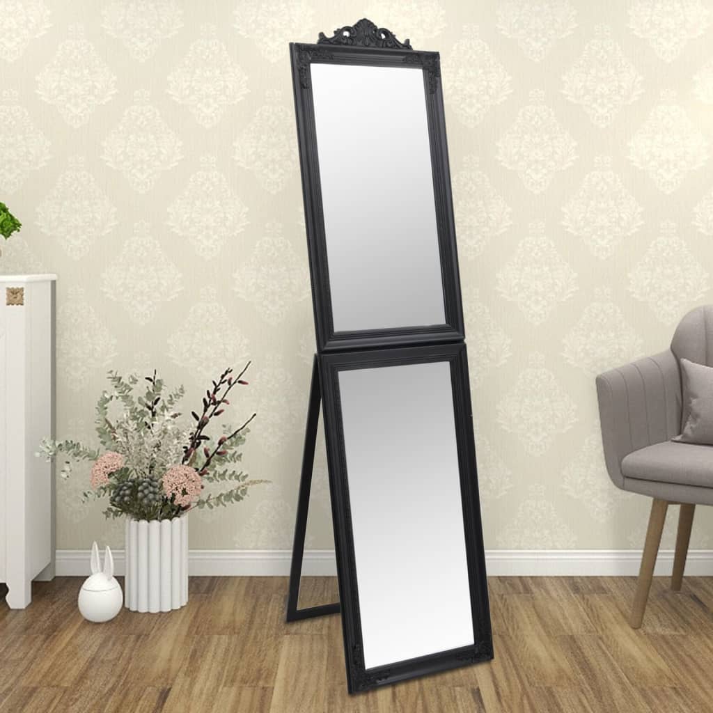Vidaxx Mirror Freestanding 50x200 cm sort