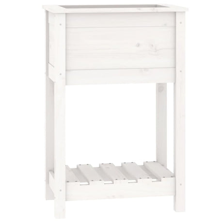 Vidaxx planter med hylde 54x34.5x81 cm fast fyrretræ hvid