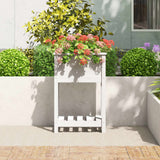 Vidaxx planter med hylde 54x34.5x81 cm fast fyrretræ hvid