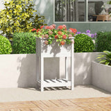 Vidaxx planter med hylde 54x34.5x81 cm fast fyrretræ hvid