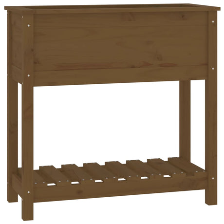 Vidaxx planter med hylde 82.5x34.5x81 cm fyrretræ til træ honning brun
