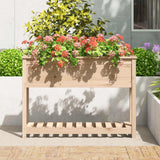 Vidaxx planter med hylde 111.5x34.5x81 cm fast fyrretræ
