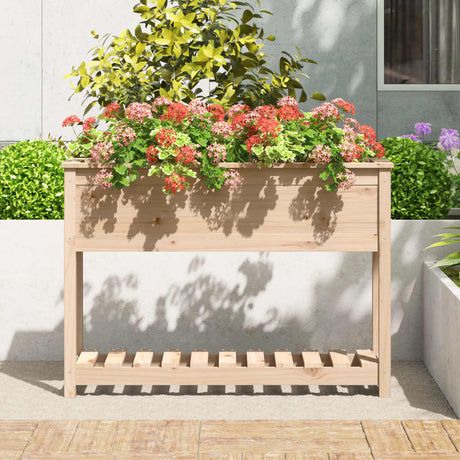 Vidaxx planter med hylde 111.5x34.5x81 cm fast fyrretræ