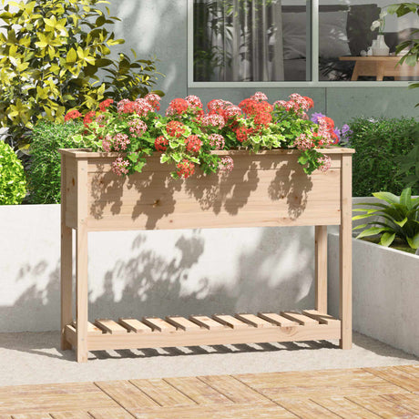 Vidaxx planter med hylde 111.5x34.5x81 cm fast fyrretræ