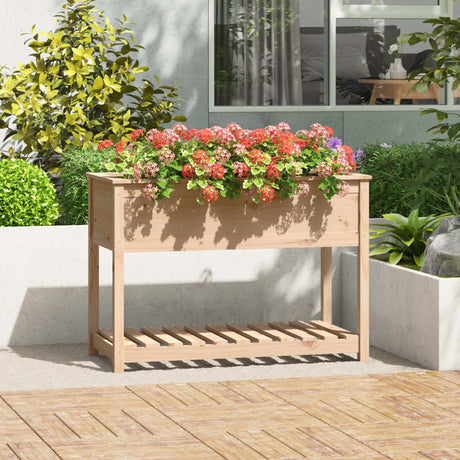 Vidaxx planter med hylde 111.5x54x81 cm fast fyrretræ