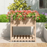 Vidaxx planter med hylde 82.5x82.5x81 cm fast fyrretræ