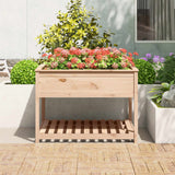 Vidaxx planter med hylde 111.5x111.5x81 cm fast fyrretræ