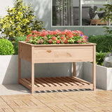 Vidaxx planter med hylde 111.5x111.5x81 cm fast fyrretræ