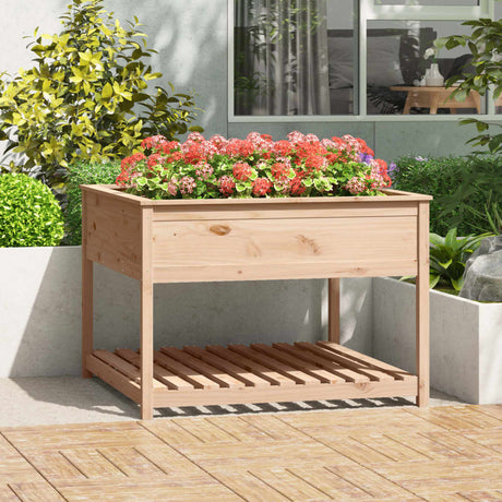 Vidaxx planter med hylde 111.5x111.5x81 cm fast fyrretræ