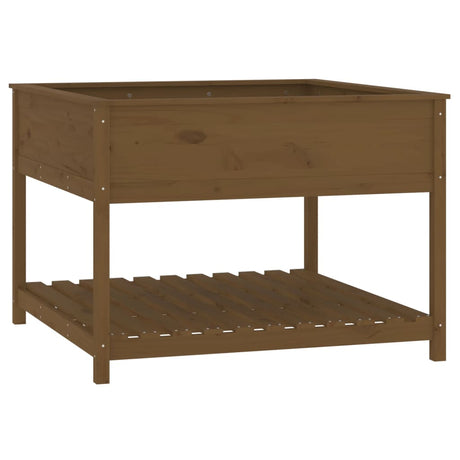 Vidaxx planter med hylde 111.5x111.5x81 cm Pine Wood Honey Brown