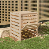 Vidaxx kompostbeholder 63,5x63,5x77,5 cm massivt fyrretræ