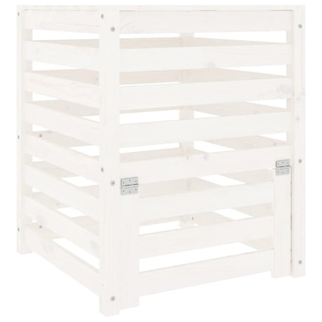 Vidaxx kompostbin 63,5x63,5x77,5 cm fast fyrretræ hvid