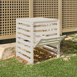 Vidaxx kompostbin 63,5x63,5x77,5 cm fast fyrretræ hvid