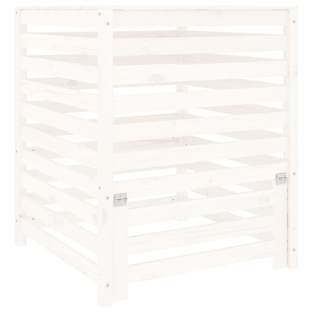 Vidaxx kompostbin 82.5x82.5x99.5 cm Solid fyrretræ hvid