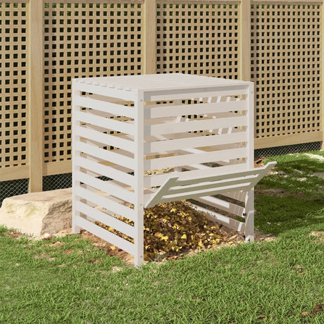 Vidaxx kompostbin 82.5x82.5x99.5 cm Solid fyrretræ hvid