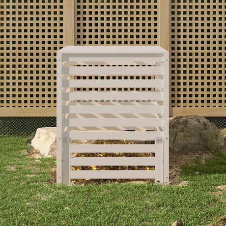 Vidaxx kompostbin 82.5x82.5x99.5 cm Solid fyrretræ hvid