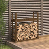 Vidaxx brænde rack 110x35x108,5 cm Solid fyrretræ Honningbrun