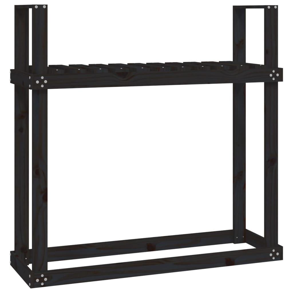 Vidaxx brænde rack 110x35x108,5 cm Solid fyrretræ sort
