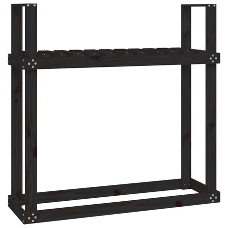 Vidaxx brænde rack 110x35x108,5 cm Solid fyrretræ sort