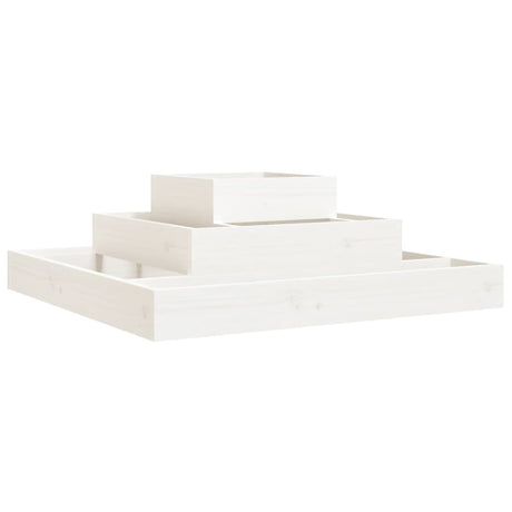 Vidaxx planter 80x80x27 cm fast fyrretræ hvid