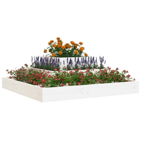 Vidaxx planter 80x80x27 cm fast fyrretræ hvid