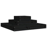 VIDAXX PLANTER 80X80X27 CM SOLID PINE TRÆ Sort