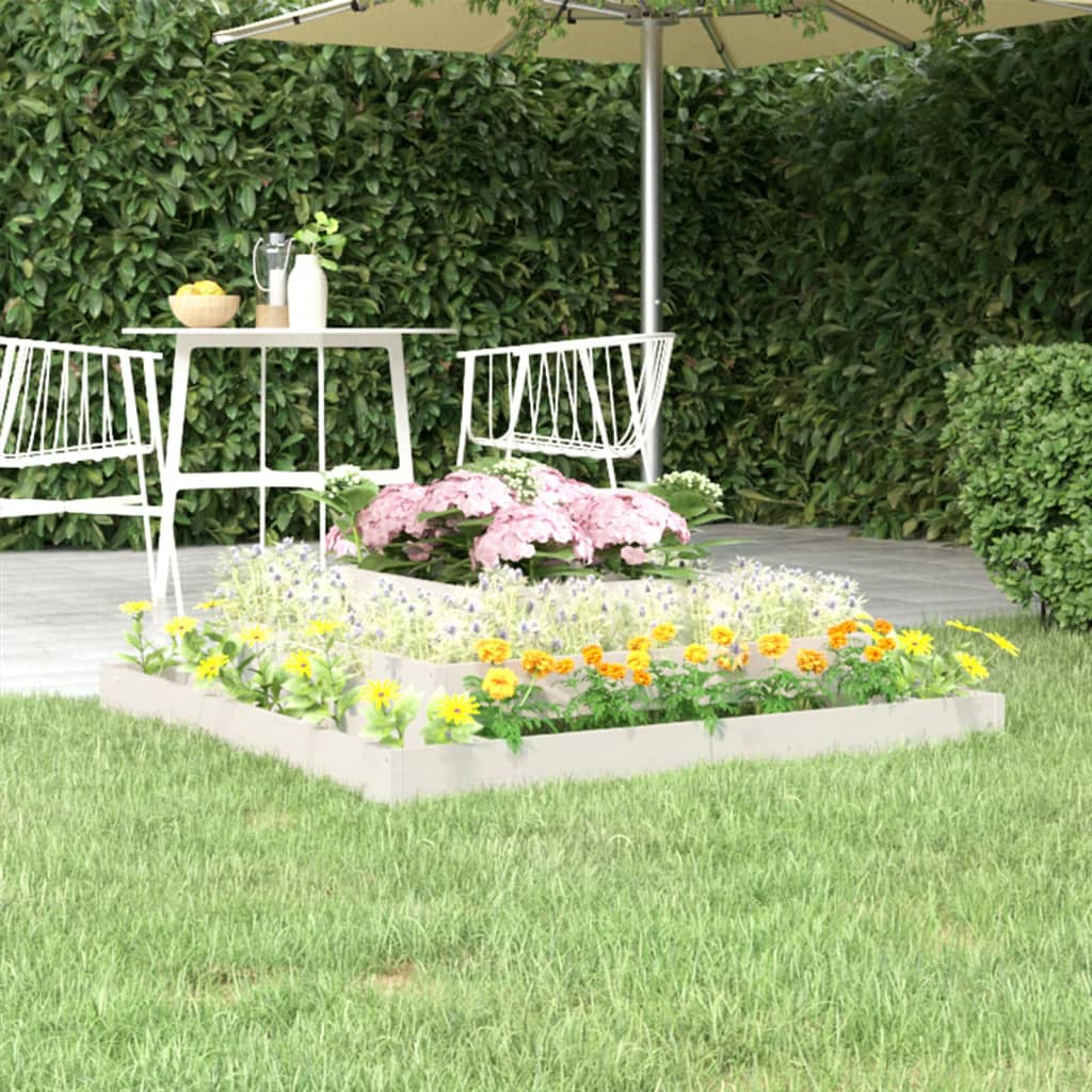 Vidaxx planter 110x110x27 cm fast fyrretræ hvid