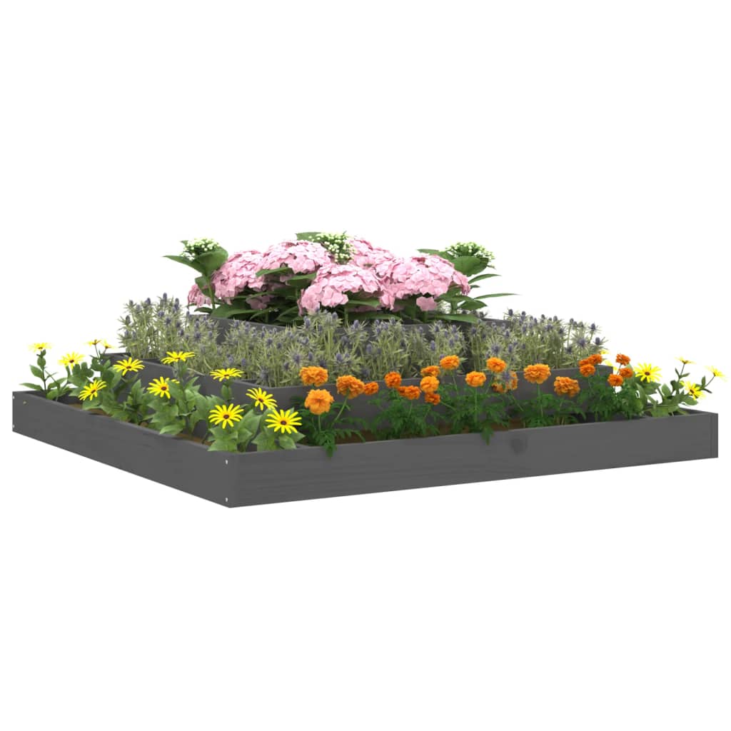 VIDAXX PLANTER 110X110X27 CM SOLID PINE TRE GRÅ