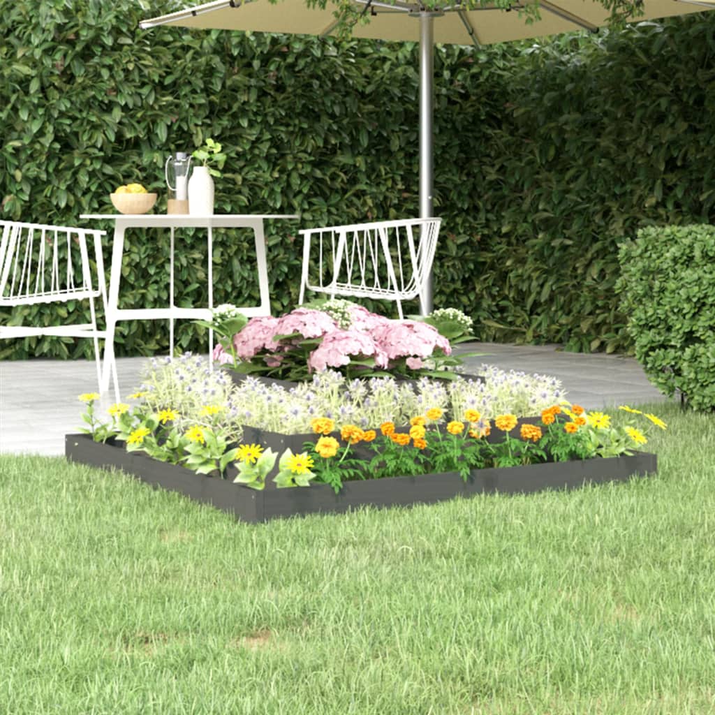 VIDAXX PLANTER 110X110X27 CM SOLID PINE TRE GRÅ