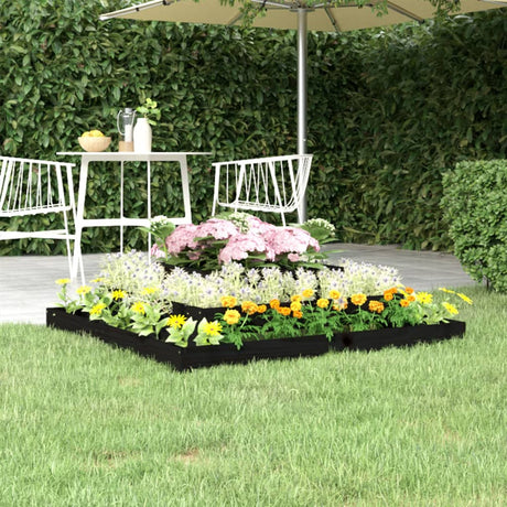 VIDAXX PLANTER 110X110X27 CM SOLID PINE TRÆ Sort
