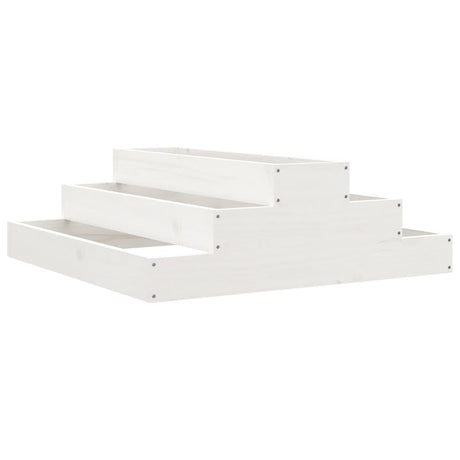 Vidaxx planter 80x80x27 cm fast fyrretræ hvid