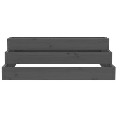 VIDAXX PLANTER 80X80X27 CM SOLID PINE TRE GRÅ
