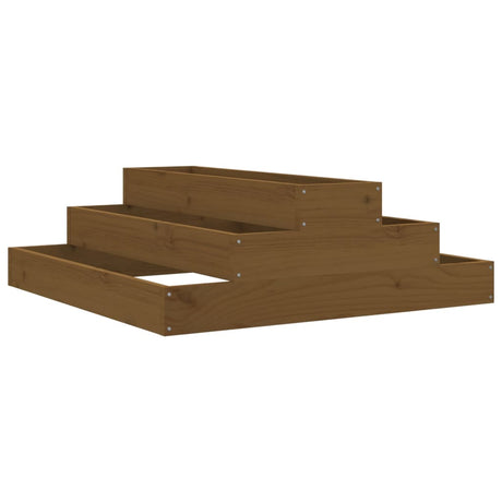 Vidaxx planter 80x80x27 cm Solid fyrretræ Honningbrun