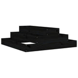 VIDAXX PLANTER 80X80X27 CM SOLID PINE TRÆ Sort
