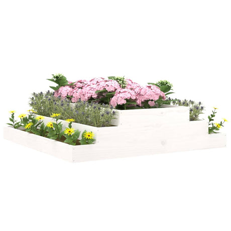 Vidaxx planter 110x110x27 cm fast fyrretræ hvid